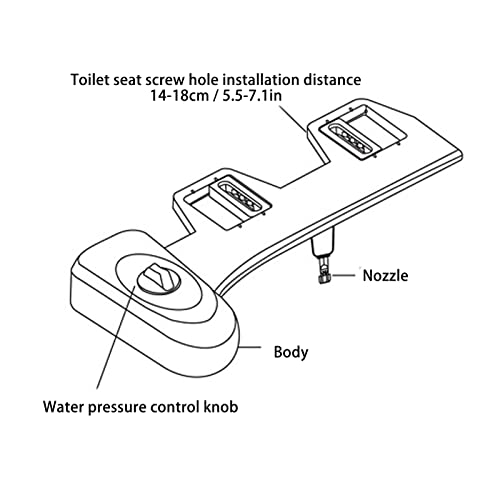 Bidet Attachment for Toilet, Non Electric Self Cleaning Water Sprayer Bidet Toilet Seat Attachment, Self Cleaning Sprayer for Feminine and Posterior Wash (1/2)