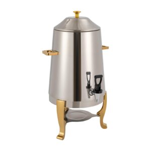 3.5 gallon hot beverage dispenser, stainless steel coffee urn chafer, hot drinks dispenser for milk coffee tea water juice - parties event buffet catering, alcohol heating