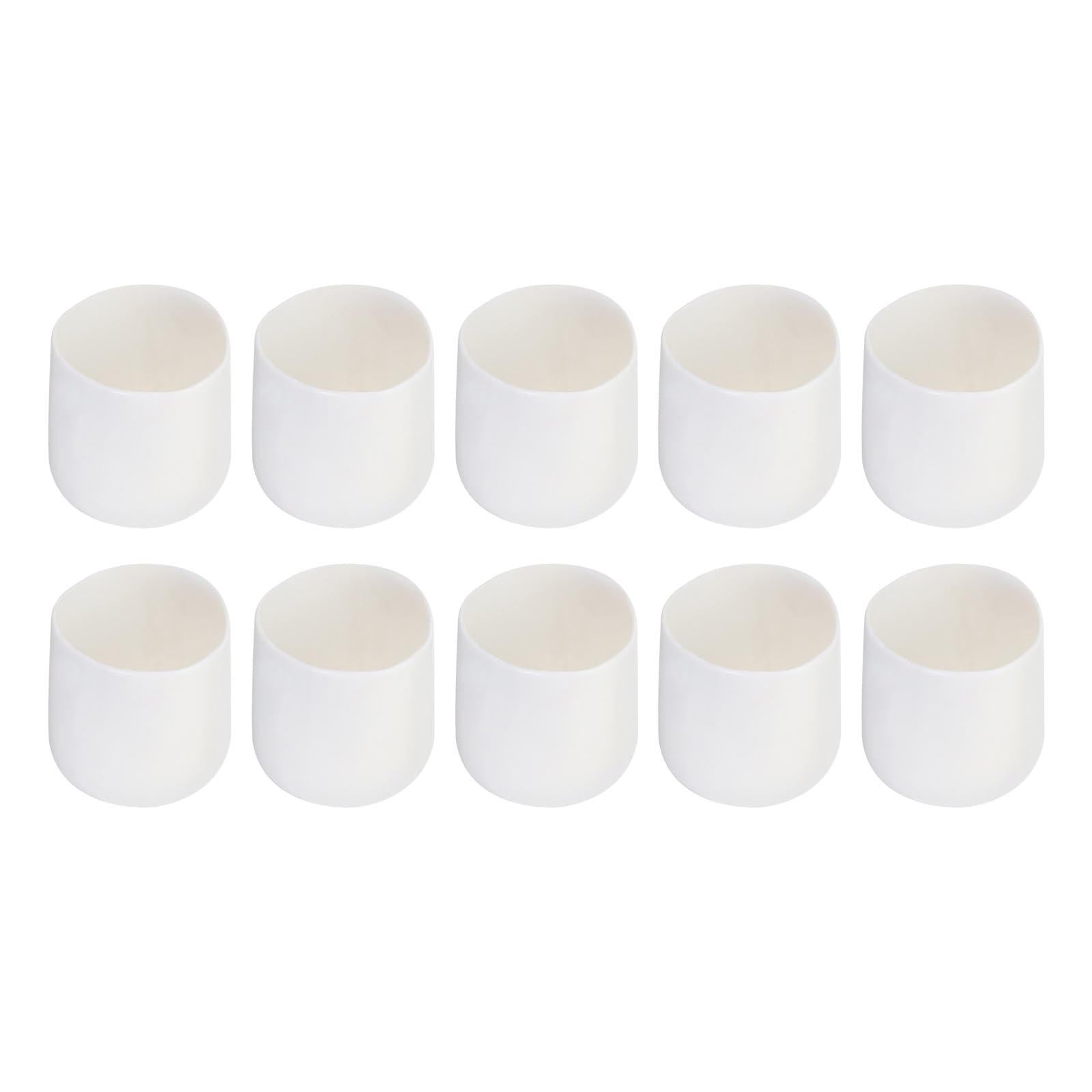 Rebower Screw Thread Protector Cover Rubber End Caps, [for Screw, Bolt] - 1 3/4"(45mm) ID/White/10pcs