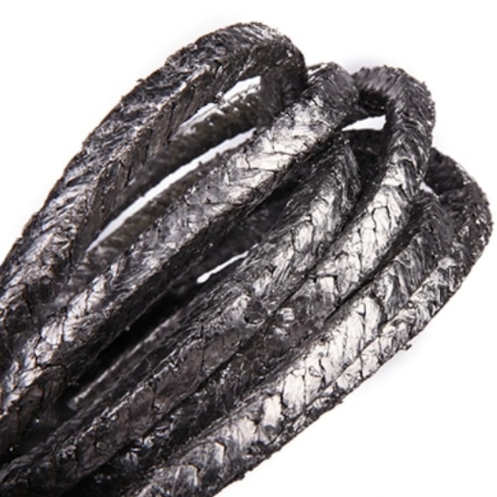 1 Meter Length for Pump Shaft Stem Square Gland Packing Graphite Seal Cord Rope, 24mm Width x 24mm Height