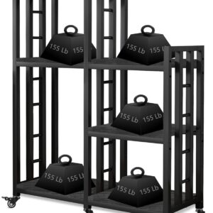 6-Tier Kitchen Bakers Rack, Multifunctional Storage Shelf, Mini Fridge & Microwave Oven Stand Table, Coffee Bar, Adjustable Kitchen Shelves Freestadning (Charcoal Black Wood Grain Print with wheels)