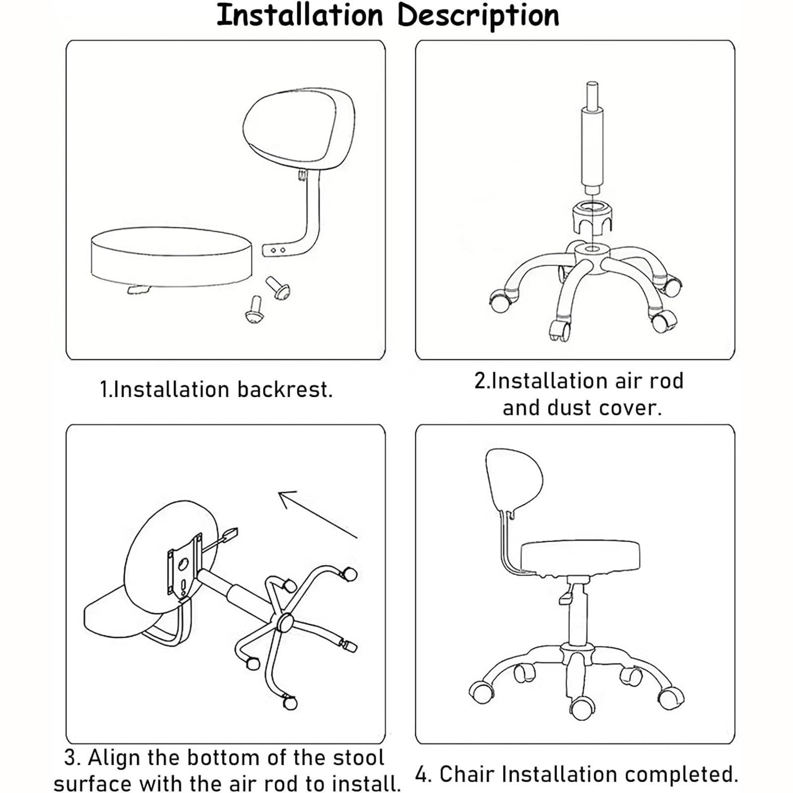 ZHUIYI Saddle Chair Dental Hygienist Saddle Chair, Adjustable Height Rolling Ergonomic Swivel Chair, Office Chair for Kitchen/Shop/Hospital(B)