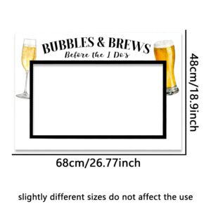 JeVenis Brews Before I Dos Decorations Bridal Shower Bachelorette Party Photo Booth Props Frame Champagne Party Brunch Decorations Mimosa Bar Sign Supplies Bridal Shower Decoration