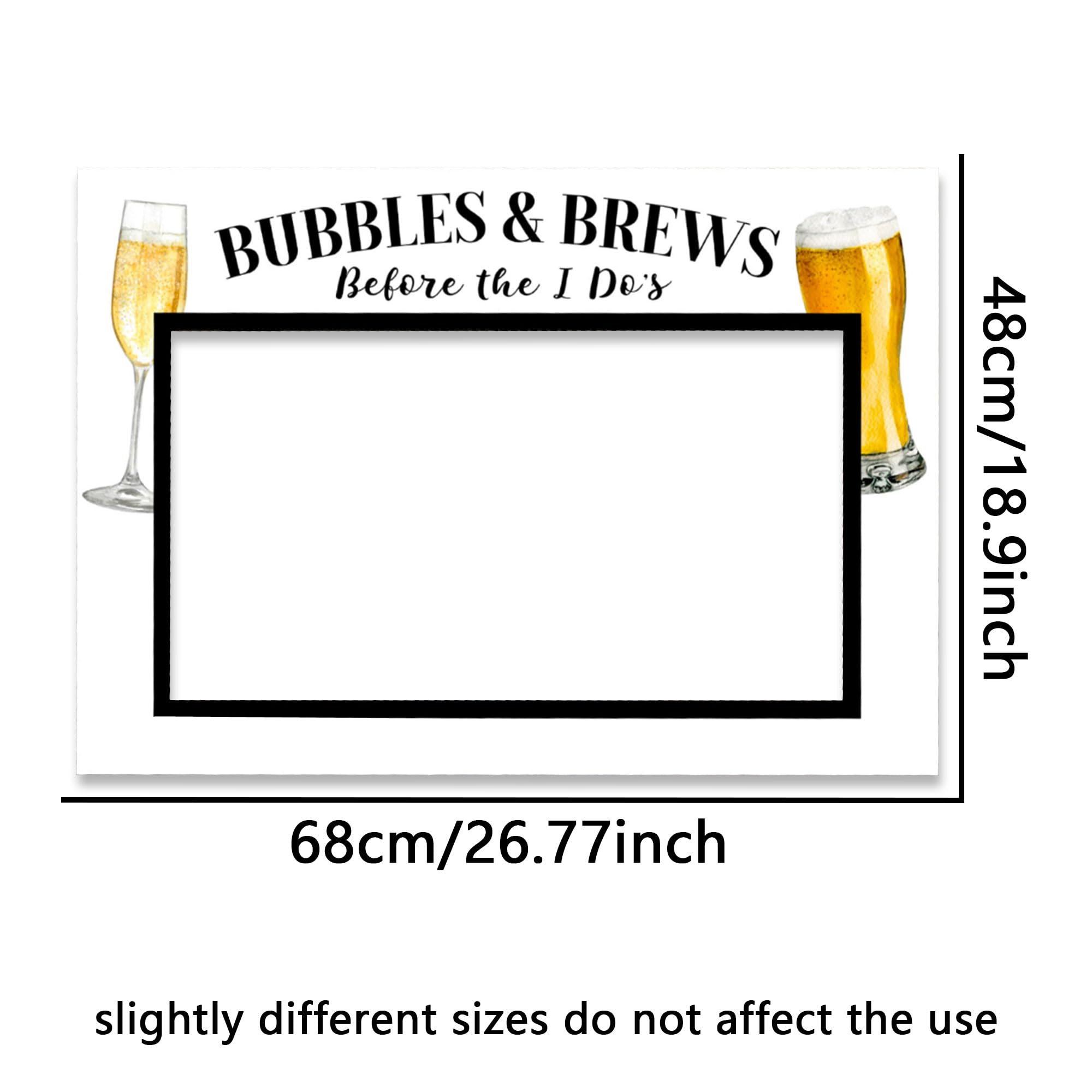 JeVenis Brews Before I Dos Decorations Bridal Shower Bachelorette Party Photo Booth Props Frame Champagne Party Brunch Decorations Mimosa Bar Sign Supplies Bridal Shower Decoration