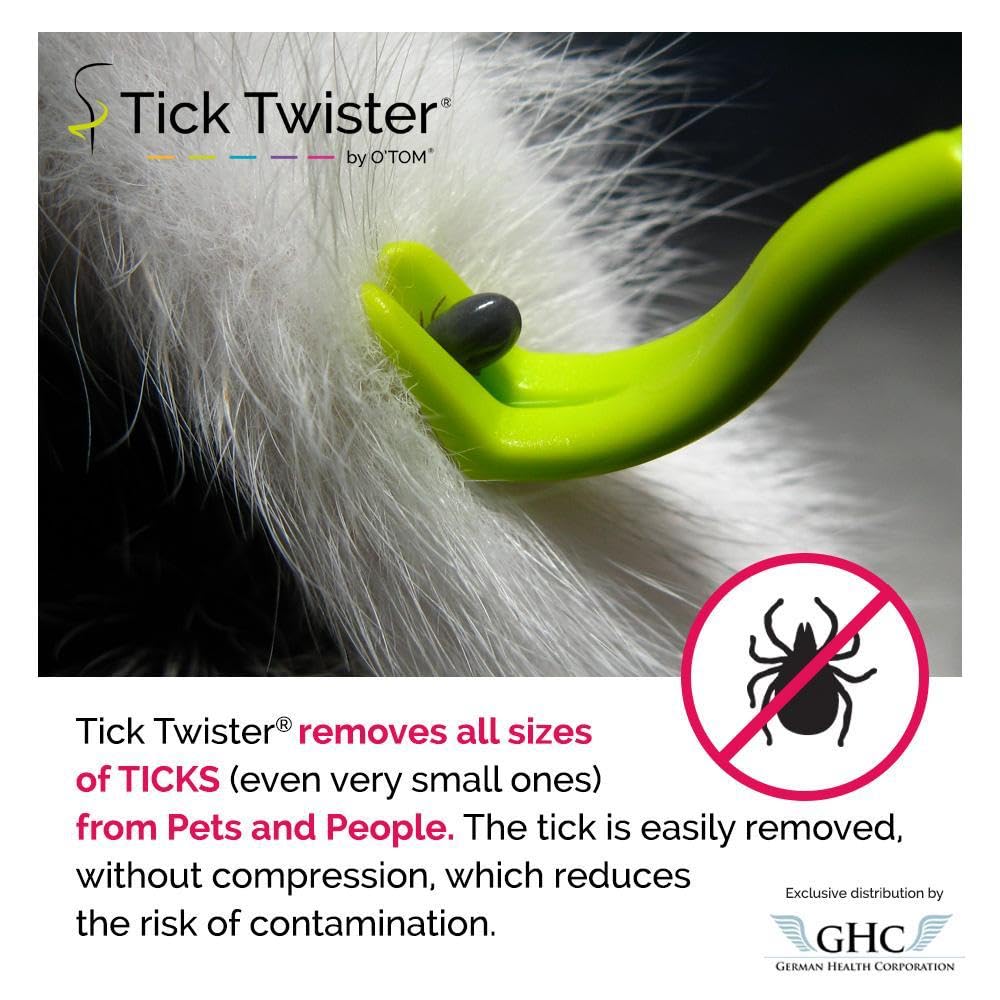 Tick Twister Tick Remover for Dogs and Human - Made in France - Tick Puller for Humans and Dogs - 3 Different Sizes - Dog Tick Removal Tool - Also for All Other Pets - Tick Nipper in