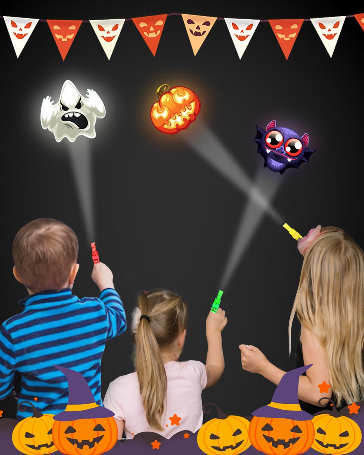 Voplintra 36Pcs Halloween Toys - Finger Lights. Ideal Halloween Party Favors for Kids. Great as Prize in Party Class and Trick or Treat Gift Bag Stuffers.