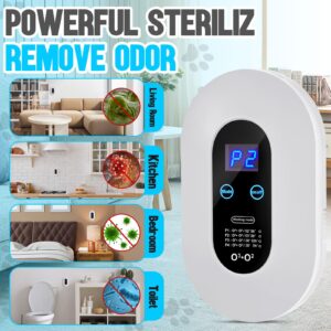 Qualirey Ozone Odor Eliminator for Strong Odor Cat Litter Deodorizer Plug in Air Purifier Dog Poof Odor Removal Air Ionizers Air Freshener for Home Kitchen Car Pets Bedroom Bathroom Room Toilet Shoe