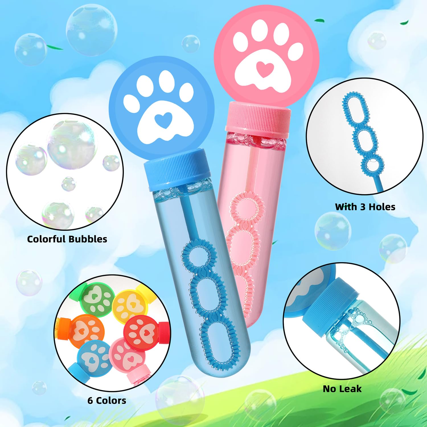 24Pack Mini Bubble Wand Toys Kids Party Goodie Gift Bag Stuffer Fillers,Birthday Party Favors Supplies for Boys Girls,Camping Classroom Prizes Treats