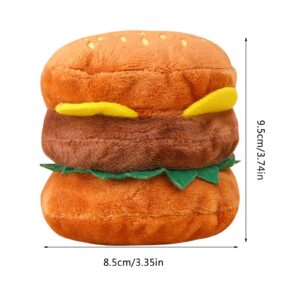 YZYDF Dog Chew Toy for Aggressive Chewer Pet Plush Toy Hamburger Puppy Soft Teething Toy Lovely Dogs Squeak Toy Pet Supplies, As Pic Shows