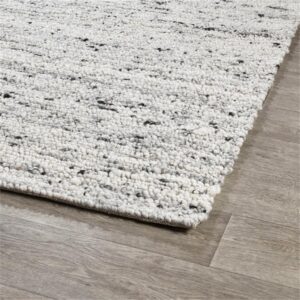 Kosas Home Loomis 24 x 36 Heathered Wool Area Rug in Ivory/Gray