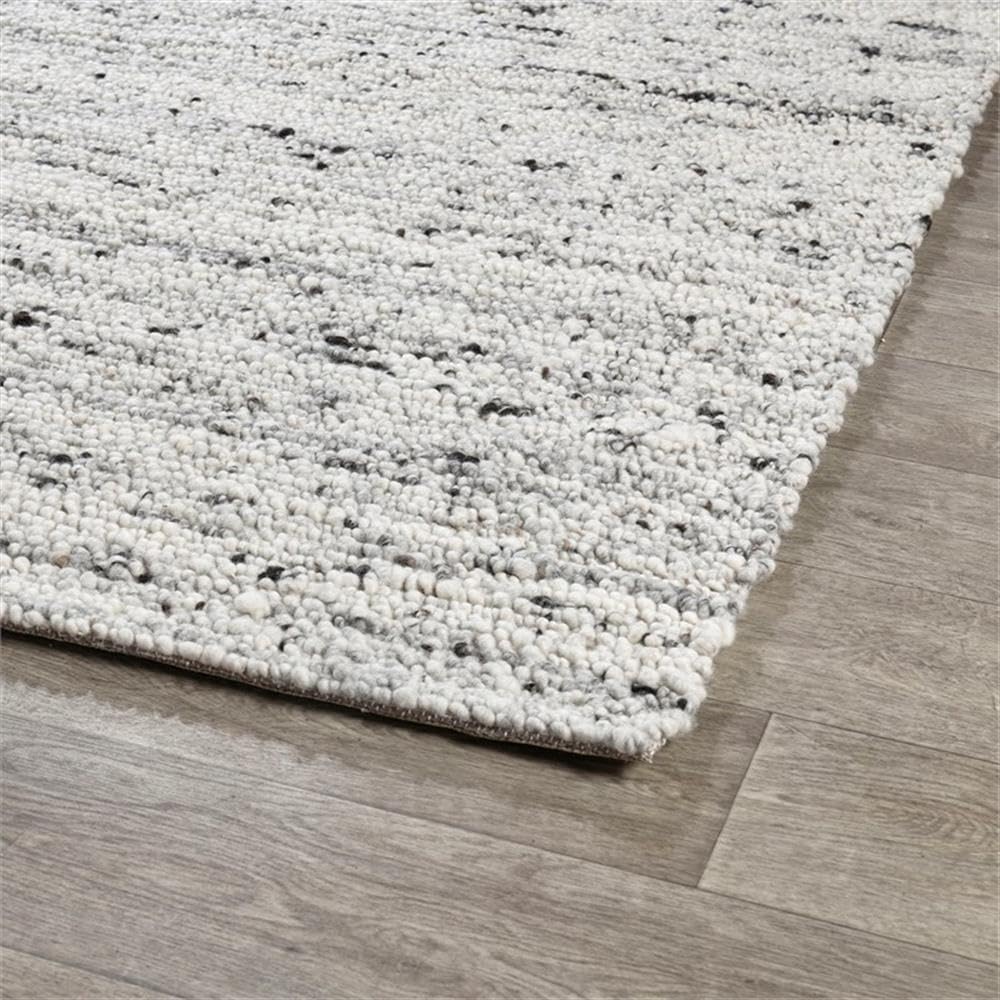 Kosas Home Loomis 24 x 36 Heathered Wool Area Rug in Ivory/Gray