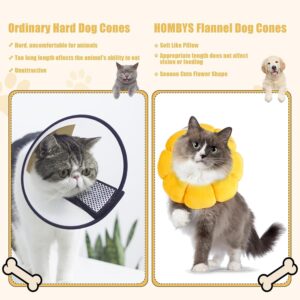 HOMBYS Soft Dog Cone for Dogs and Cats, Cute & Fluffy Flower Shape for Claming Dog, Adjustable Dog Collar Alternative After Surgery, Protective Elizabethan Collar for Dogs Recovery & Stop Licking, L