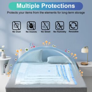 Vacuum Storage Bags with Electric Pump, 12 Combo (3J/3L/3M/3S) Space Saver Sealer Bags, Compression Bags for Comforters, Clothes, Blankets, Coverlet, Quilt, Pillows