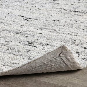 Kosas Home Loomis 24 x 36 Heathered Wool Area Rug in Ivory/Gray