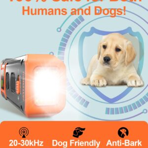 2024 Dog Training Bark Deterrent Device, Anti-Barking Device with HD Display and LED Flashlight for Dogs, Stop Bad Behavior Without Yelling or Swatting, Ultrasonic Stopper Alternative to Shock Collars