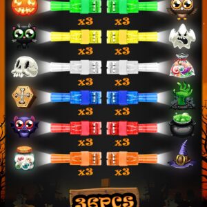 Voplintra 36Pcs Halloween Toys - Finger Lights. Ideal Halloween Party Favors for Kids. Great as Prize in Party Class and Trick or Treat Gift Bag Stuffers.