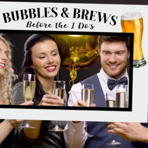 JeVenis Brews Before I Dos Decorations Bridal Shower Bachelorette Party Photo Booth Props Frame Champagne Party Brunch Decorations Mimosa Bar Sign Supplies Bridal Shower Decoration