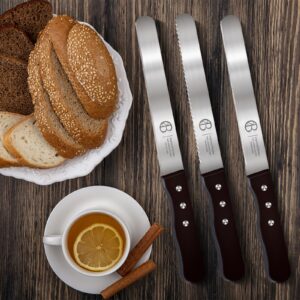 CZBZYMYYY 3 Pack Bread Knife, 13-Inch Multifunction Serrated Bread Slicer, Stainless Steel Bread Knife/Slicer for Homemade Bread (8-inch Blade with 5-inch Handle)