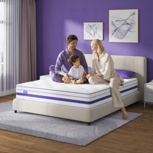 ANMIZ Full Size Mattresses,14 inch Hybrid Memory Foam Full Mattress in a Box, Medium Firm Mattresses Full Size for Pressure Relief & Cool Sleep, Pocket Innerspring, Motion Isolation, Mattress Full