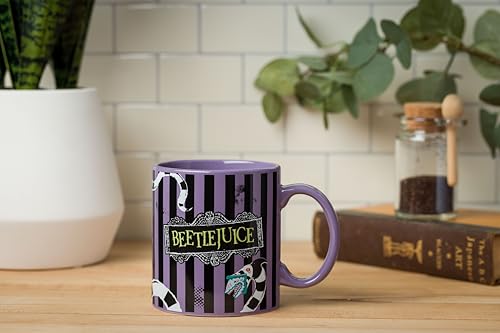 Silver Buffalo Beetlejuice Ceramic Mug Featuring Sandworm, 20 Ounces