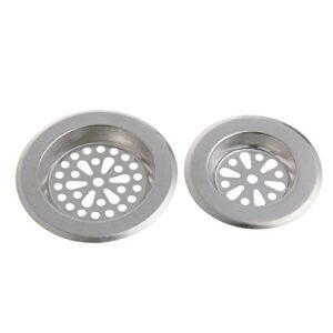 KAKASEA Stainless Steel Sink Strainer Kitchen Bath Hair Catcher Trap Drain Filter, Silver