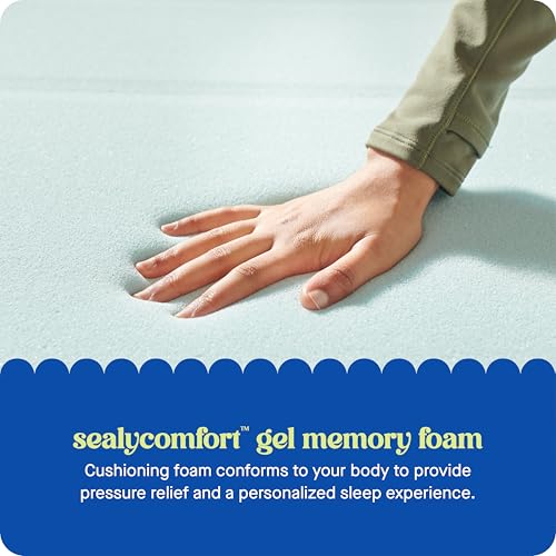 Sealy Dreamlife 2” Gel Memory Foam Mattress Topper with Cooling Cover, Queen