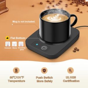 Mug Warmer for Coffee, Electric Coffee Warmer with Aluminum Metal Panel, 131℉ Beverages Coffee Warmer for Heating Coffee, Milk, Tea, Cocoa, Gifts for Coffee Lovers