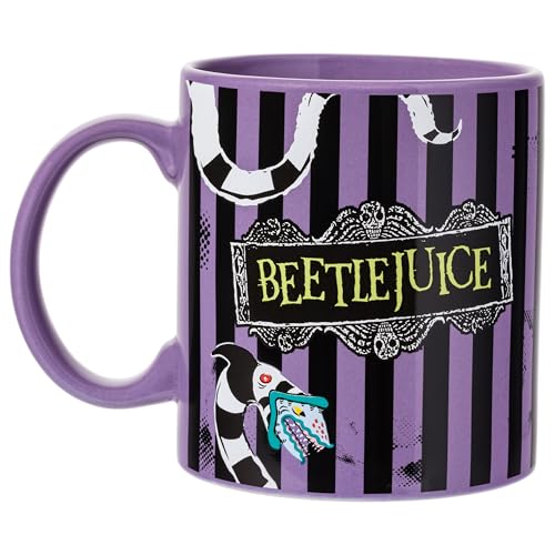 Silver Buffalo Beetlejuice Ceramic Mug Featuring Sandworm, 20 Ounces