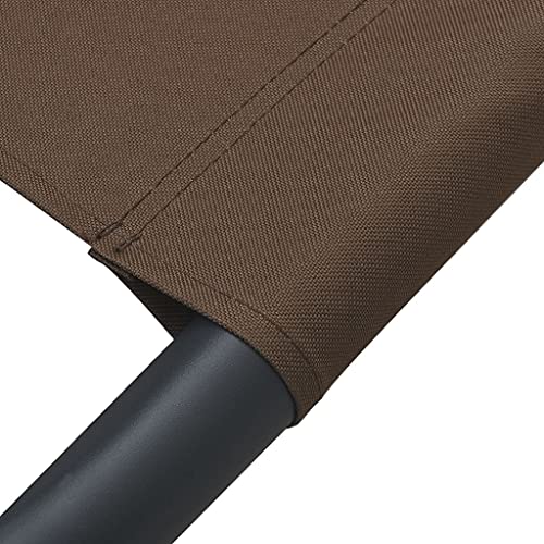 GROSERY Patio Lounge Bed Fabric Brown,Weatherproof Lounge Bed with Pillows for Garden, Patio, and Beach Relaxation Outdoor Furniture