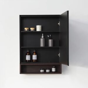 ASIDECOR Medicine Cabinet Replacement Shelves - (Custom) (Black, 13.75" - 1 Pack)