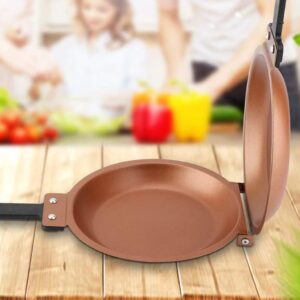 Pancake Maker, Dishwasher Safe Specialty Anthracite Nonstick Copper Double Pan Omelette Pan Flip Pan for Home Kitchen Double sided frying pan