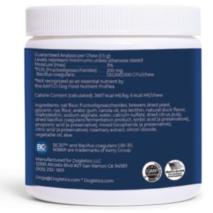 Dogletics Gut Health Probiotic & Prebiotic - 90ct Support Stomach Microbiome, Prevent Digestive Problems, Reduce Anal Gland Issues, Improve Immune Function and Overall Energy