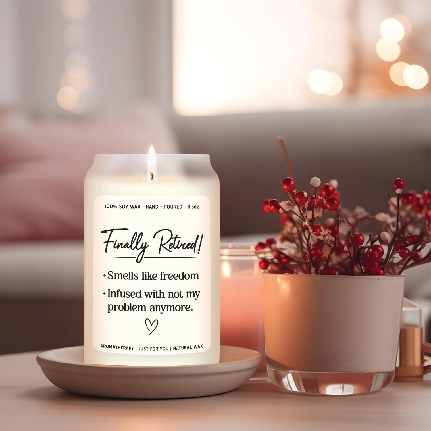 NewEleven Retirement Gift for Woman - Cool Retirement Gifts - Best Gifts for Retirement 2024, Retirement Decorations, Farewell Goodbye Gifts for Coworkers, Friends - Scented Candle