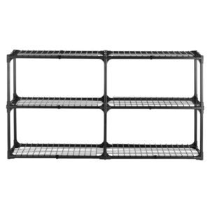 FRITHJILL Multi-Functional Metal Storage Shelf, Versatile Storage Rack for Hallway, Kitchen, Office, Black