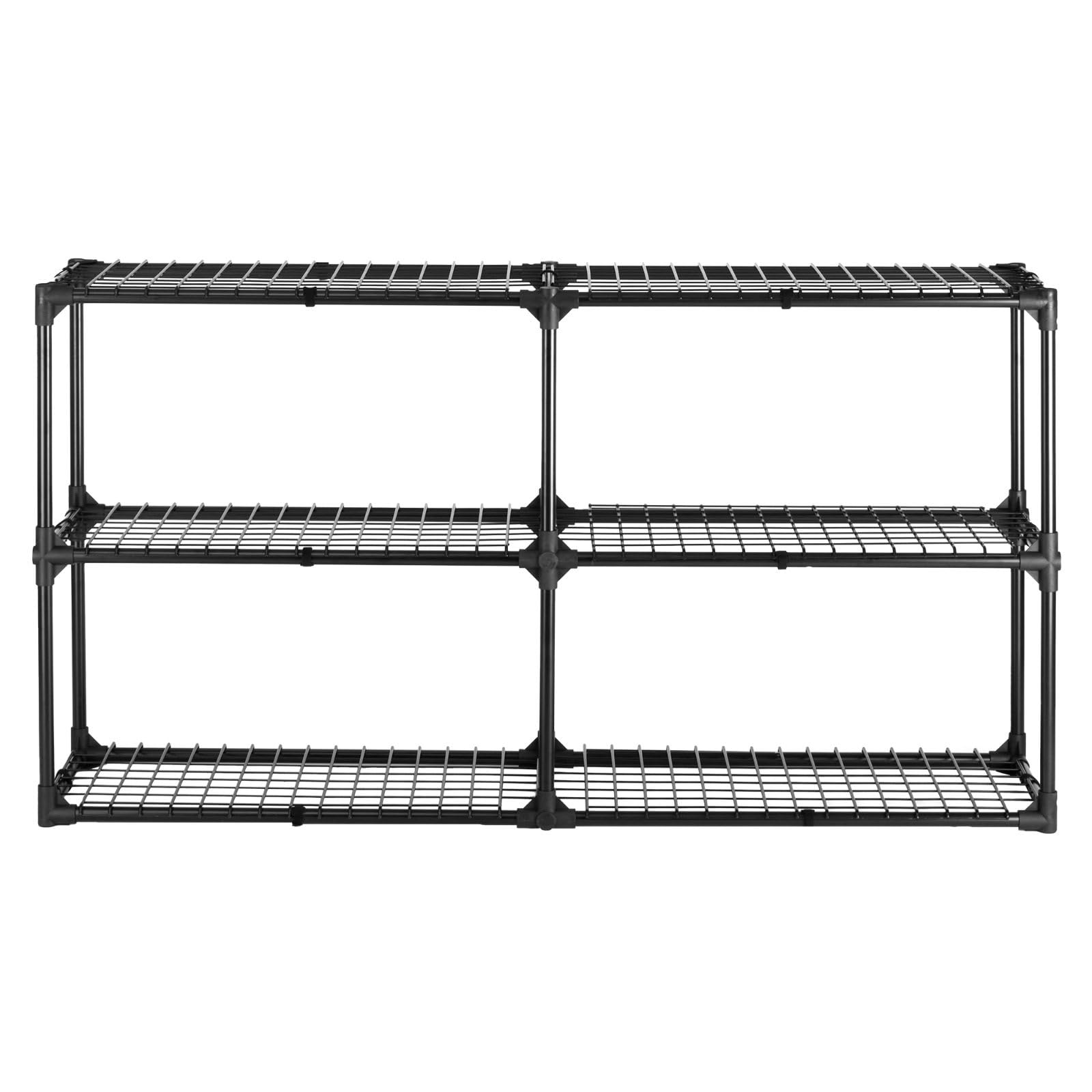 FRITHJILL Multi-Functional Metal Storage Shelf, Versatile Storage Rack for Hallway, Kitchen, Office, Black