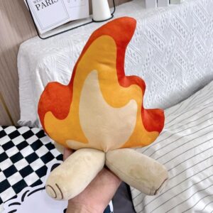 NatureMan 12 in Funny Campfire Plush Toys,Soft Simulation Bonfire Stuffed Plushies Doll Fake Fire Firewood Plush Pillow, for Outdoor Camping Room Decor Kids Gifts