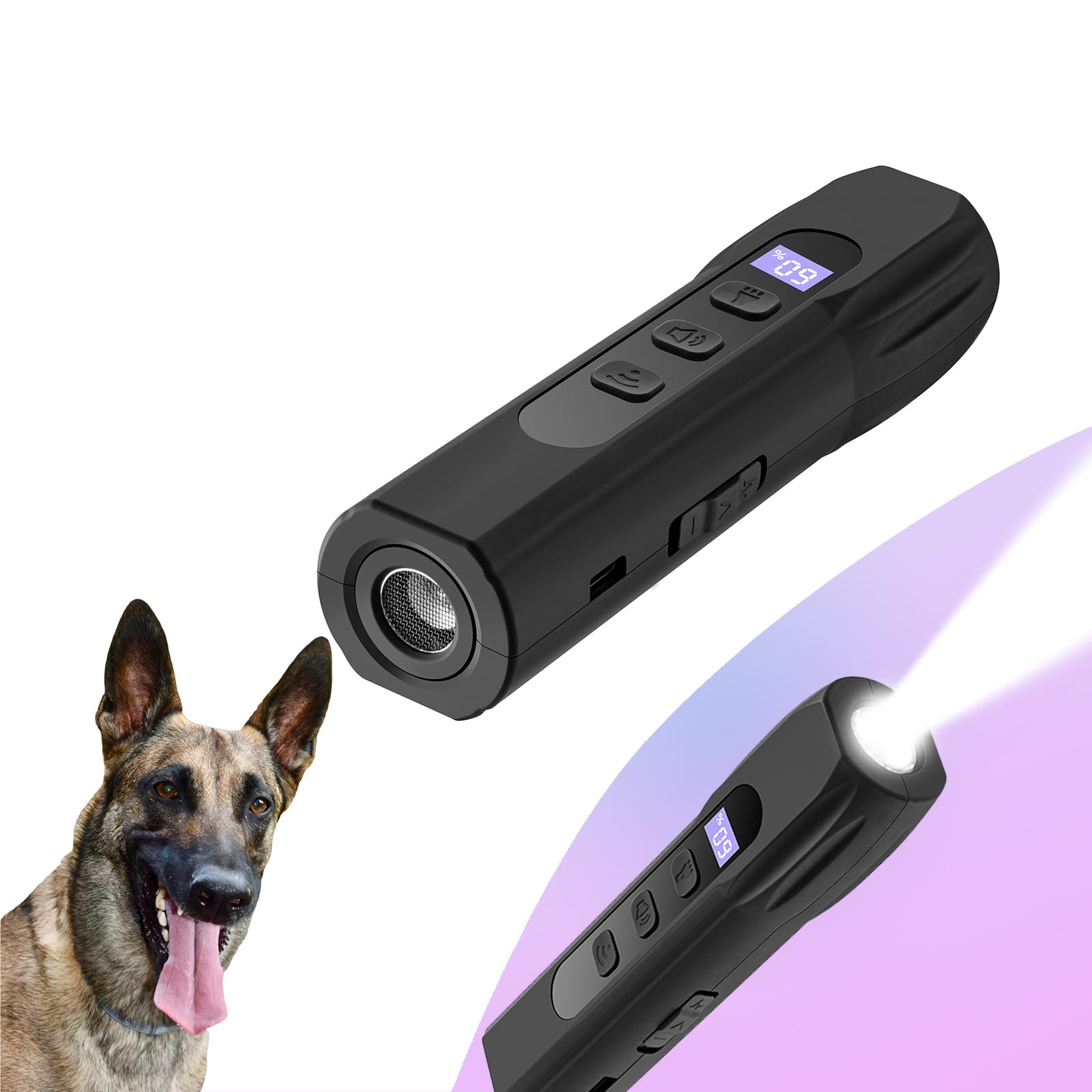 2024 Dog Bark Deterrent Device, Anti-Bark Device for Dog Training & Behavior Aid, No Need to Yell or Pat, Simply Point at The Dog Within 35ft, Ultra-Bright LED Flashlight | Bark Collar Alternative