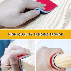 18 Pcs 320-2500 Grit Sanding Sponge Sandpaper Assortment, Soft and Cozy Sponge Wet Dry Sandpaper Ultra Fine Sandpaper, Sanding Pads, Sand Paper for Wood Furniture, Models, Phone Cases, Metal Surfaces