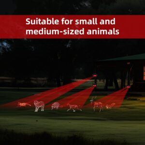 Upgraded Solar Animal Repeller,4 Packs Coyote Deterrent with Flashing Lights Deer Repellent Devices Predator Eyes for Raccoon Fox Skunk Predator Lights for Chicken Coop Yard Farm Predator Protection