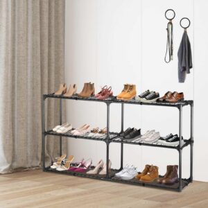 FRITHJILL Multi-Functional Metal Storage Shelf, Versatile Storage Rack for Hallway, Kitchen, Office, Black