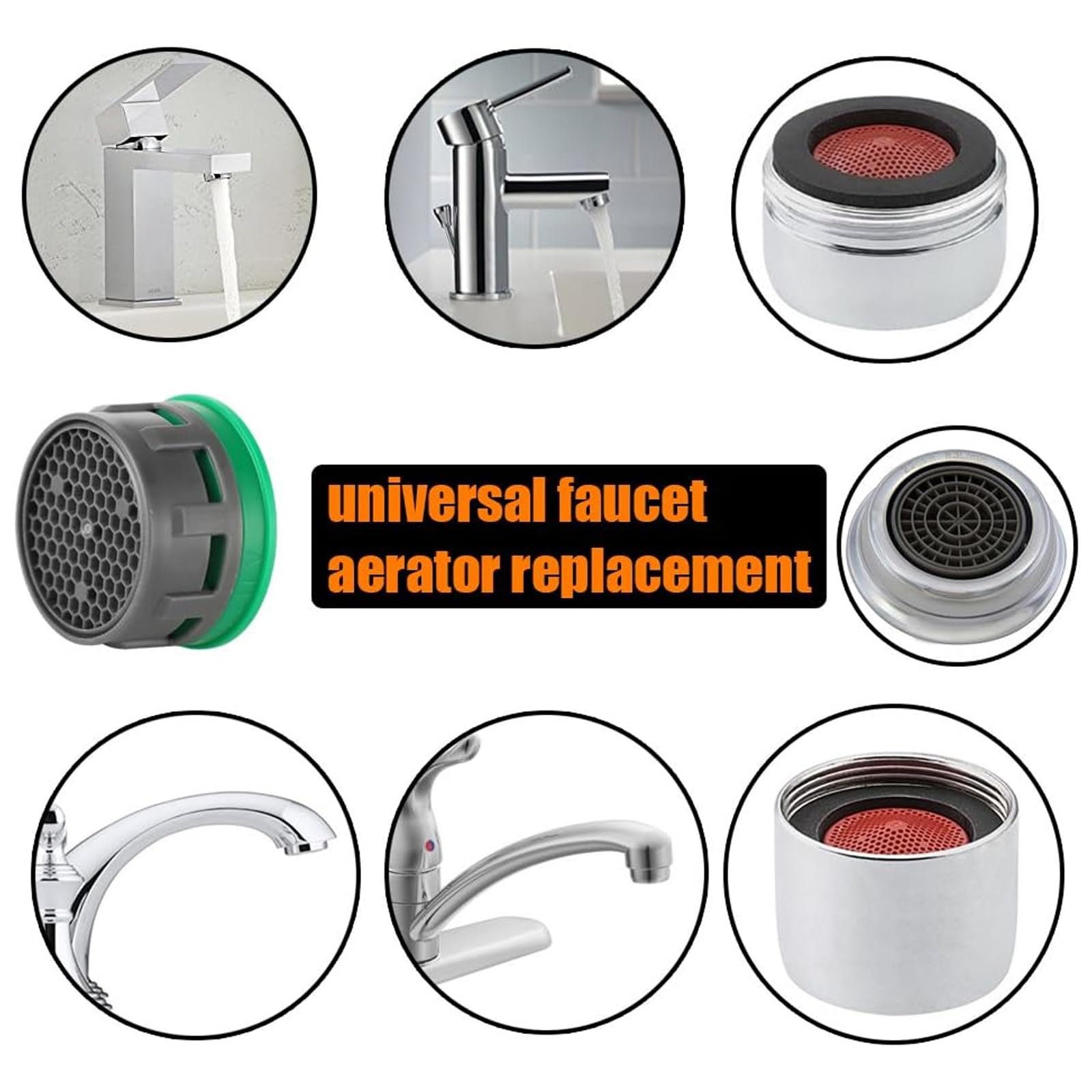 Faucet Aerator Faucet Flow Restrictor Insert Replacement Parts Insert Sink Aerator for Bathroom