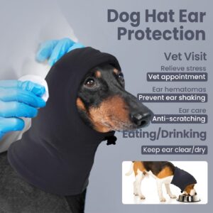 Nanaki Calming Dog Ear Covers for Noise Bath, Dog Ear Wraps Noise Protection, Dog Ear Protection for Anxiety Relief, Dog Calming Hood, Dog Grooming Force Drying Hoodie, Head Muffs for Dogs and Cats