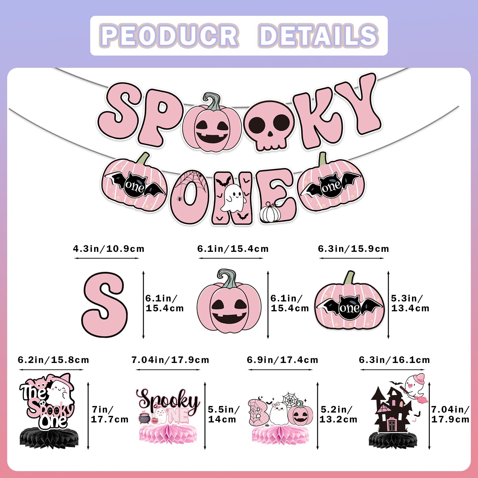 The Spooky One Banner Halloween Birthday Party Decorations Halloween Birthday Banner for Halloween 1st Birthday Party Decorations Spooky One Birthday Decorations