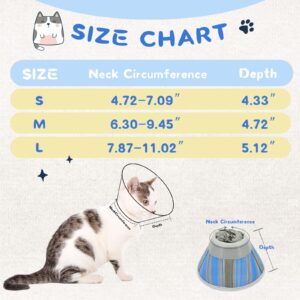 Supet Cat Cone Collar Soft, Air Mesh Cat Recovery Cone After Surgery to Stop Licking, Adjustable Breathable Cat Neck Cone Alternative for Small Kitten Cats, Lightweight Cat Head Cone Anti Scratch (M)