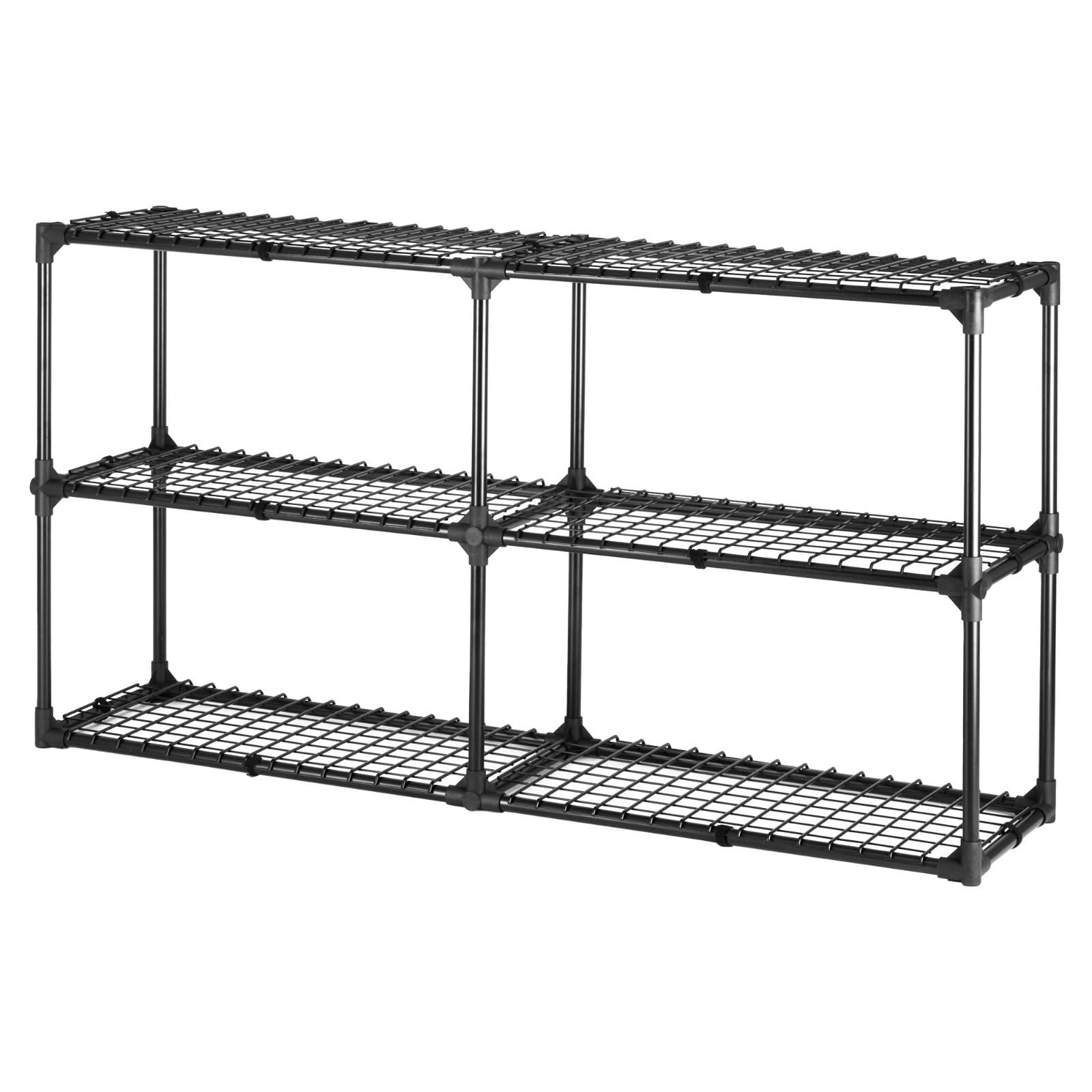 FRITHJILL Multi-Functional Metal Storage Shelf, Versatile Storage Rack for Hallway, Kitchen, Office, Black