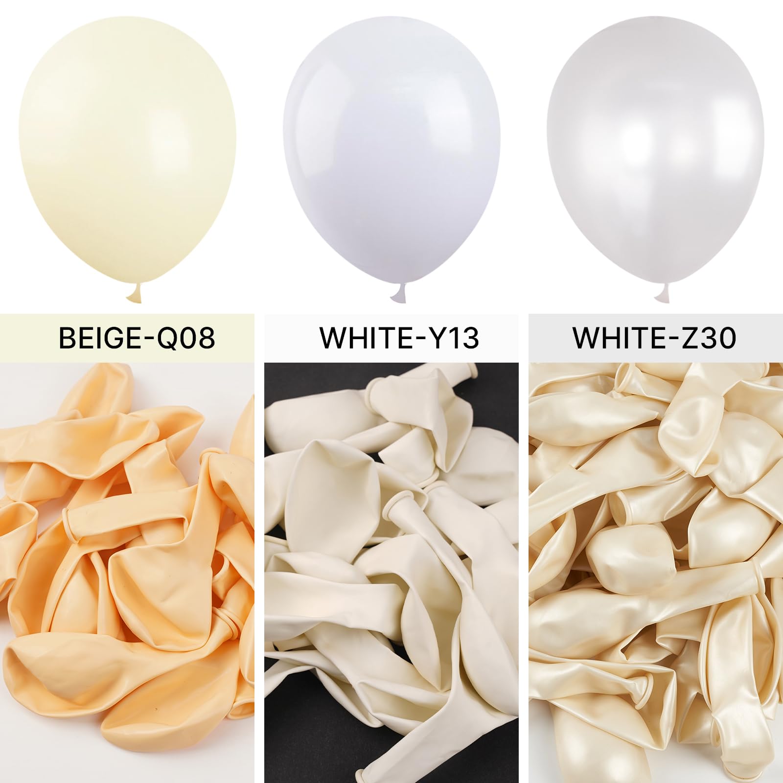 PartyWoo Pearl White Balloons 100 pcs 12 Inch White Balloons Pearl Balloons for White Pearl Balloons Wedding Party Engagement Bridal Baby Shower Birthday Graduation White Party Decorations White-Z30