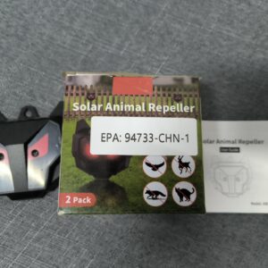 Upgraded Solar Animal Repeller,4 Packs Coyote Deterrent with Flashing Lights Deer Repellent Devices Predator Eyes for Raccoon Fox Skunk Predator Lights for Chicken Coop Yard Farm Predator Protection