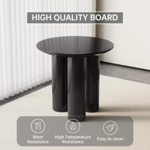 Guyii 30" Modern Round Dining Table for 2 Black Kichen Table with 3 Legs Small Nesting Table for 2 Tea Table for Dining Room KIchen Room Restaurant Table Saving Space