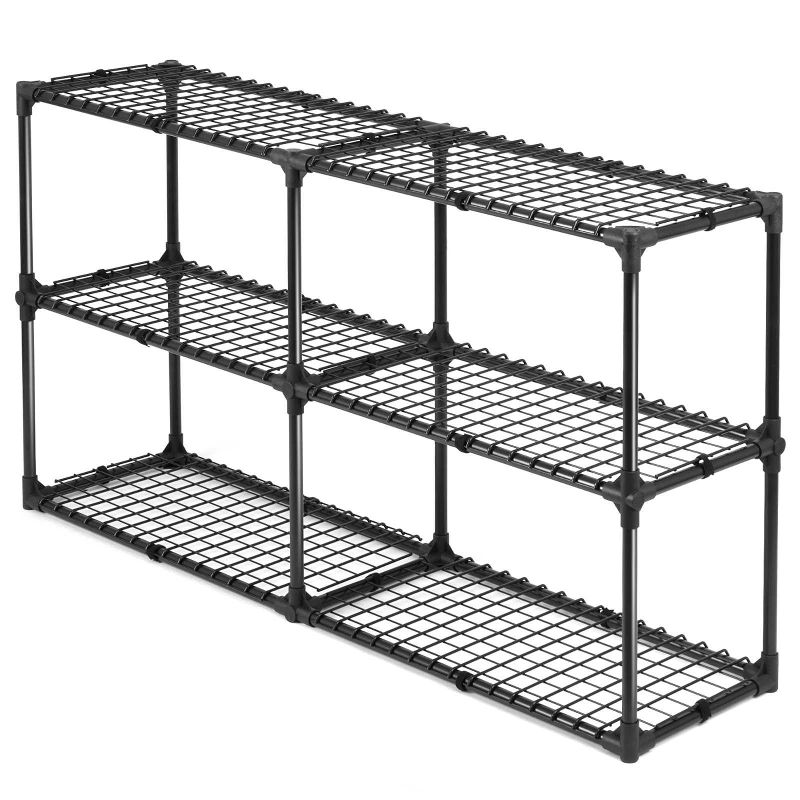 FRITHJILL Multi-Functional Metal Storage Shelf, Versatile Storage Rack for Hallway, Kitchen, Office, Black