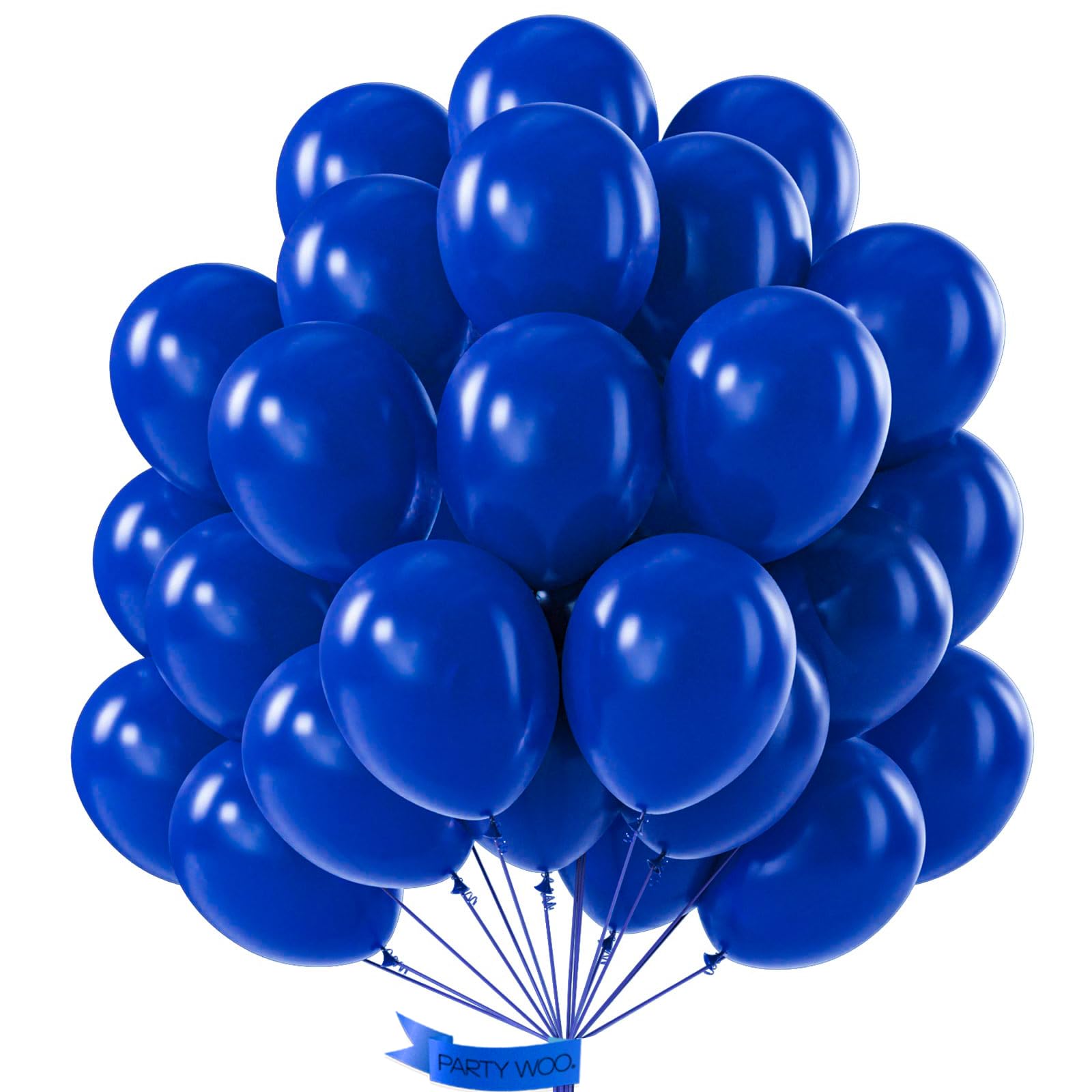 PartyWoo Royal Blue Balloons 100 pcs 12 Inch Blue Balloons Dark Blue Balloons for Birthday Graduation Baby Shower Baseball Independence Day Memorial Day Anniversary Blue Party Decorations Blue-Y59